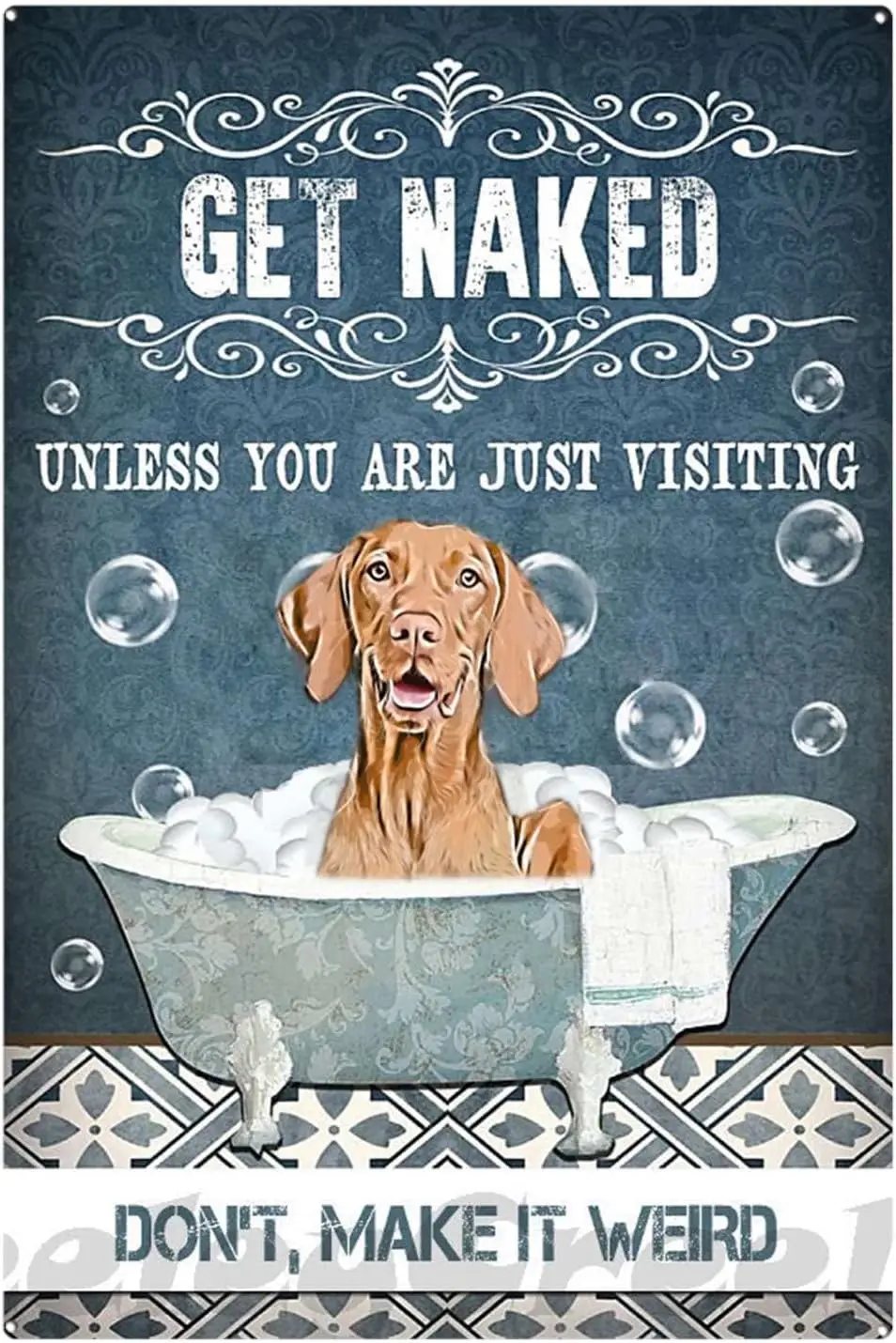 Metal Sign Beagle Get Naked Vintage Kitchen Signs Wall Decor Insegne In Alluminio Per Home Bar Ristoranti Coffee Cave Retro