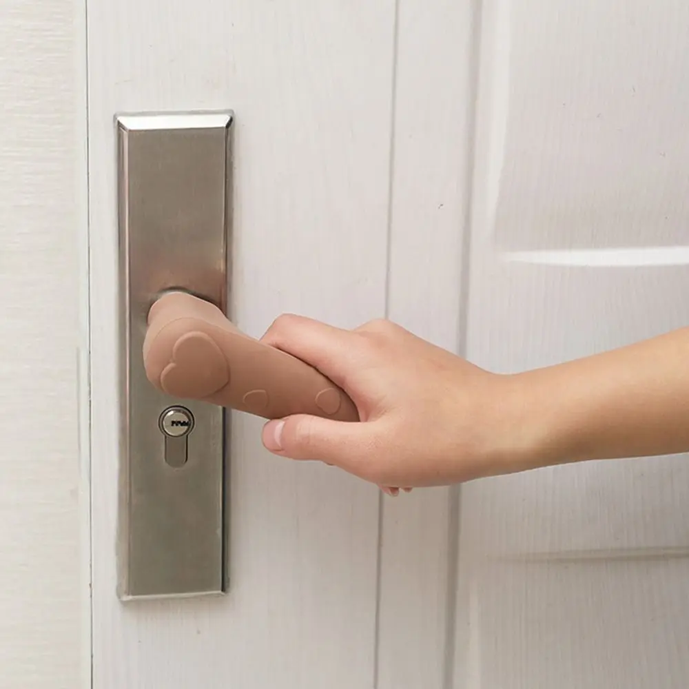 Door knob covers door handle covers Silicone Door Handle Cover Anti Collision Anti-Static Doorknob Sleeve Silent Anti-Slip Kids Safety Doorknob Protector Home