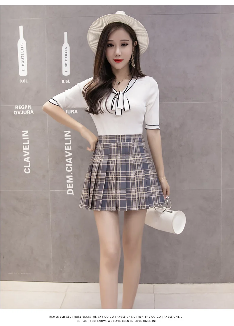 sequin skirt Plaid Pleated Skirt Mini Skirts Summer Winter Black Mini Skirts Women Korean Japanese Style Micro Skirt School White Skirt Y2k maxi skirt