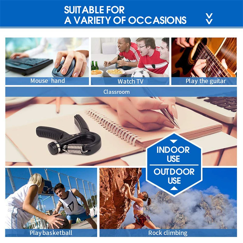 Ergonomic Spring Grip Wrist & Arm Strength Training Device