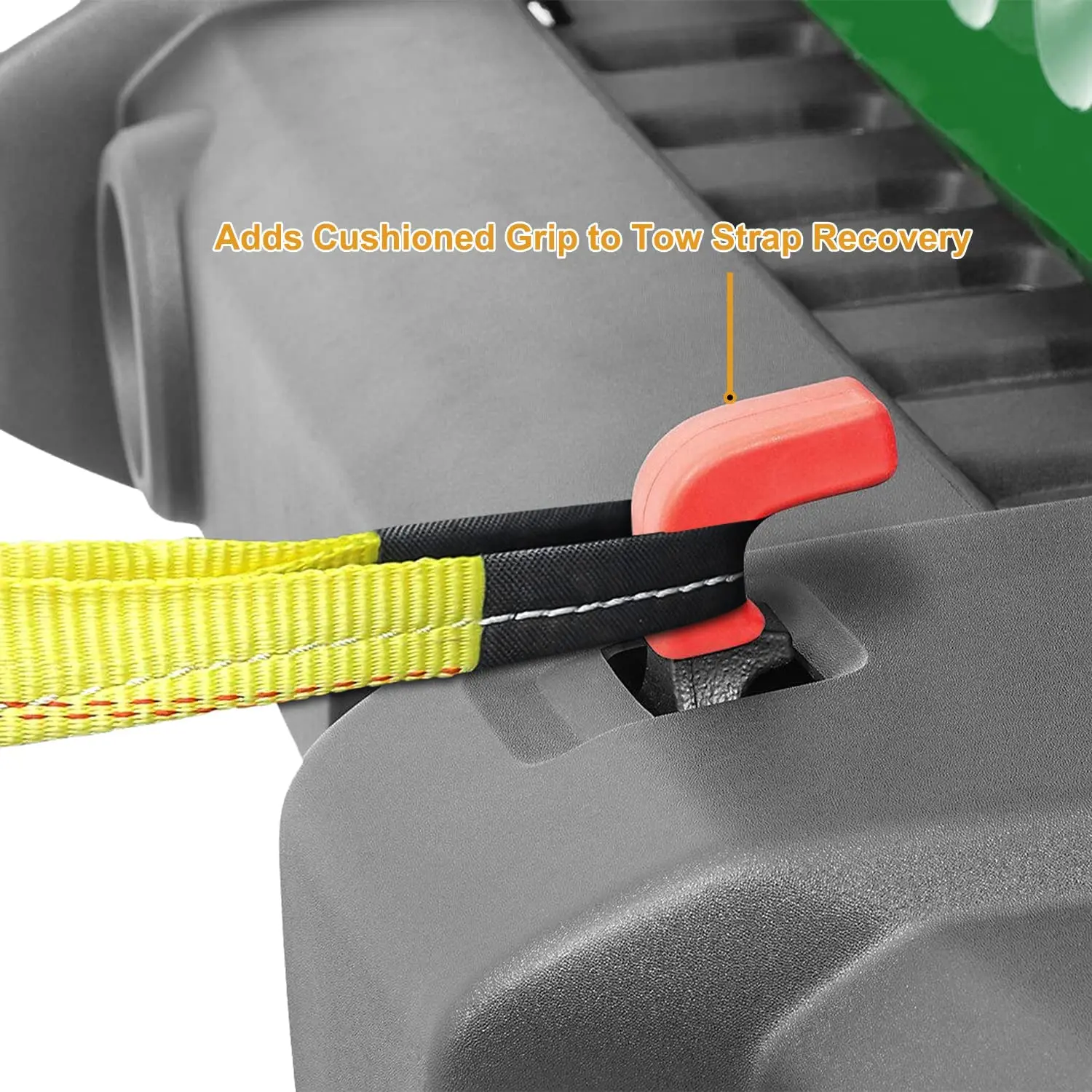 Front Bumper Cover Tow Hook Rubber For Jeep Wrangler JK JL Gladiator JT 2007-Strap Protector Cushion