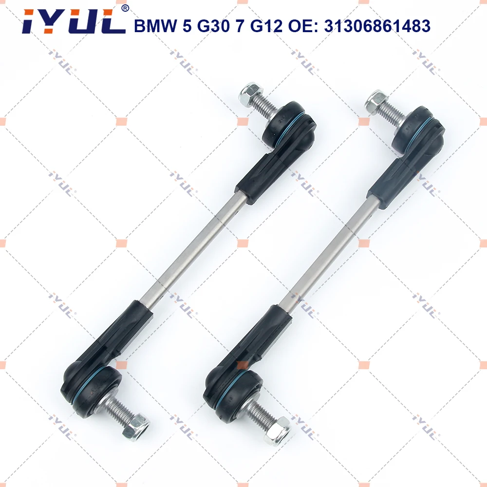 

IYUL Pair Front Axle Sway Bar End Stabilizer Link Ball Joint For BMW 7 6 5 Series G11 G12 G30 F90 G31 G32 31306861483