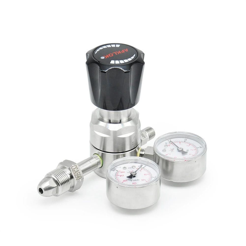 

4000psi High Pressure Nitrogen Gas Regulator Co2 Pressure Reducer Inlet Connection CGA590 Gas Cylinder Connector