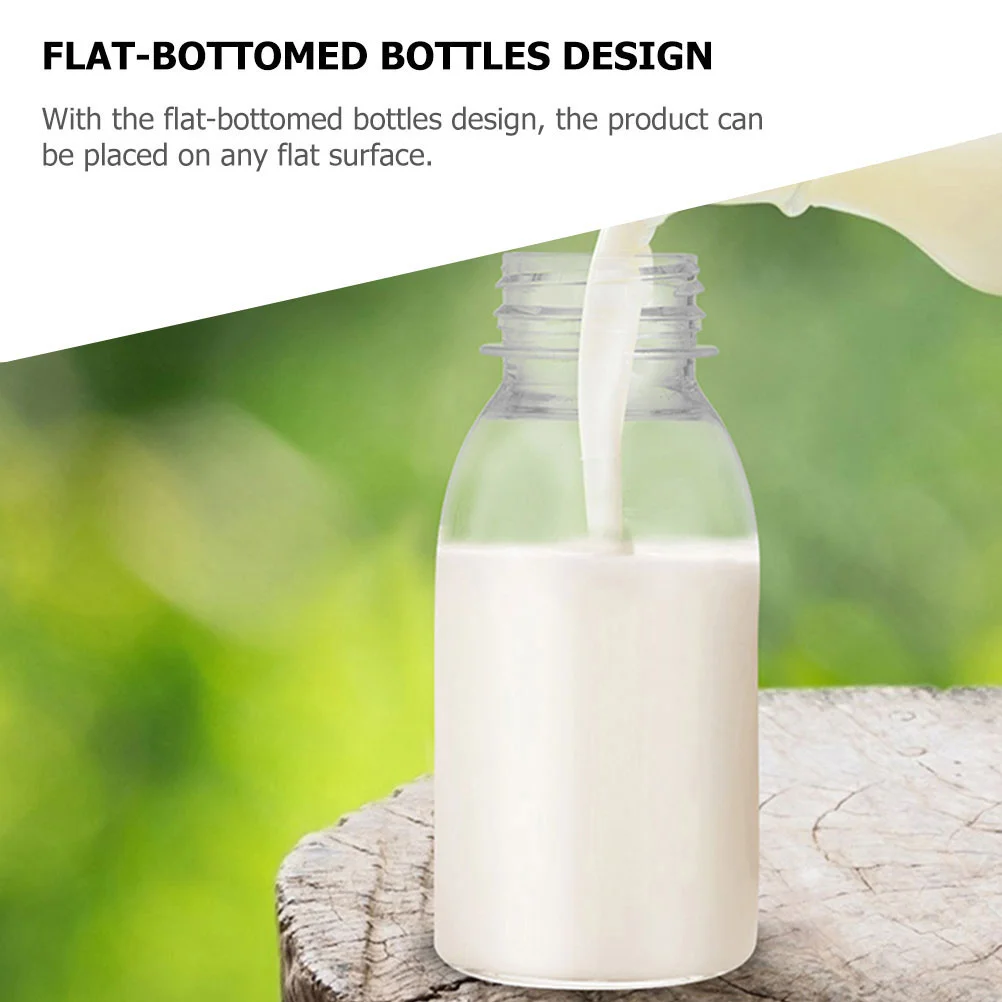 6 Pcs Milk Bottle Clear Water Juice Container Mini Fridge Containers Empty Bottles Plastic The Pet Reusable Child Small Lids