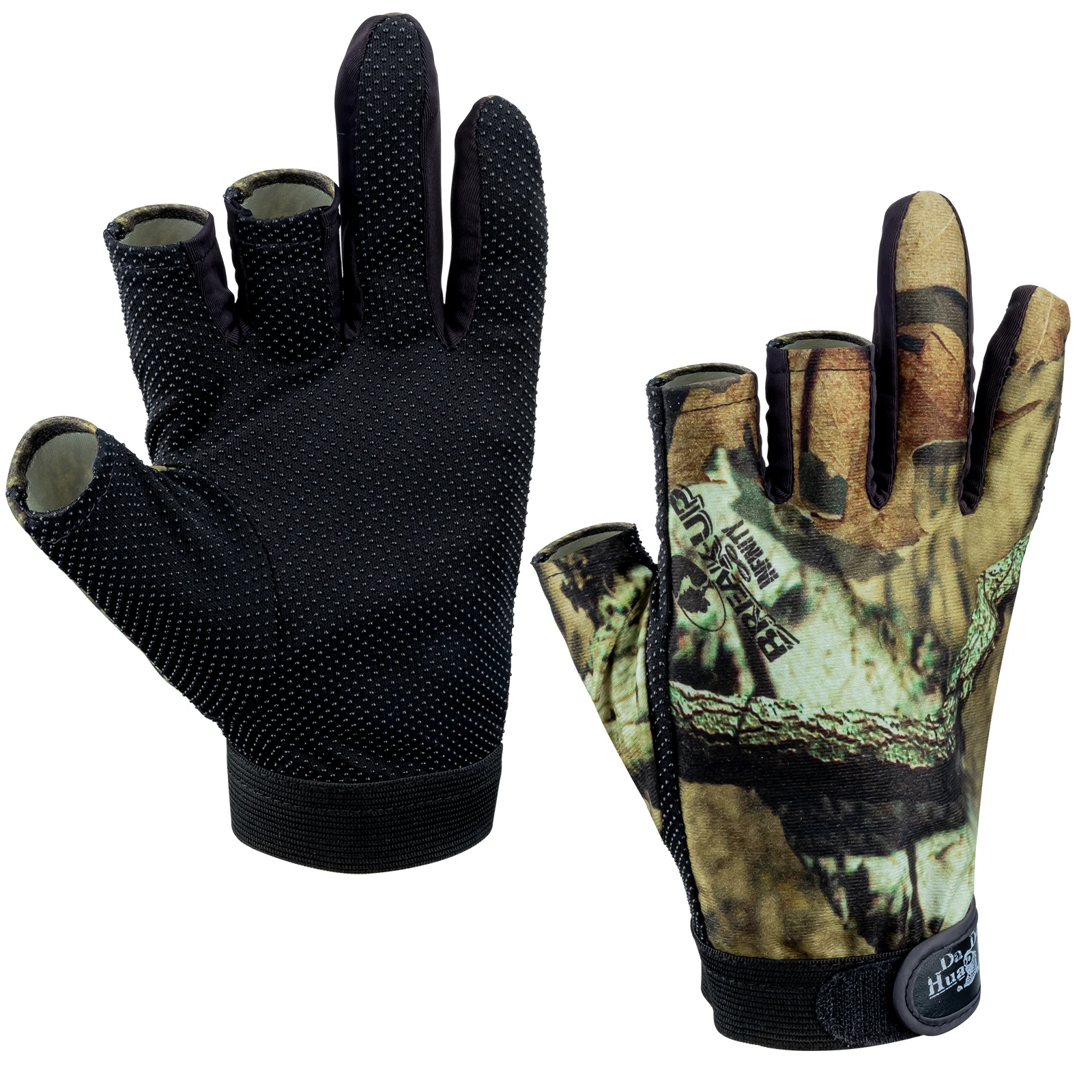 1 Pair Fishing Gloves Half Finger Anti-slip Breathable High Elastic Men  Women Outdoor Cycling Gloves Waterproof Fishing Gloves 1 Pair Camouflage