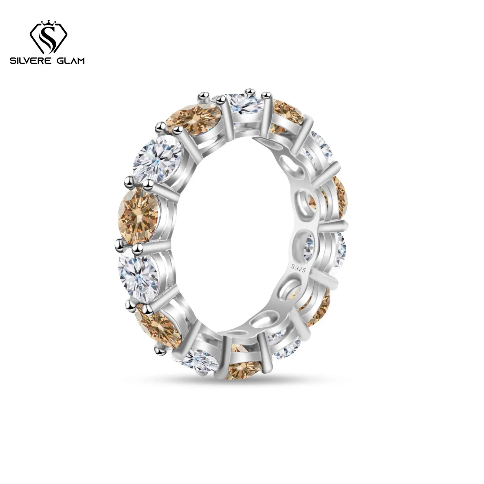 뜨거운 판매 S 반지 0.5*14CT D 컬러 Moissanite 스파클링 파인 쥬얼리 반지 여성의 결혼식 파티 선물