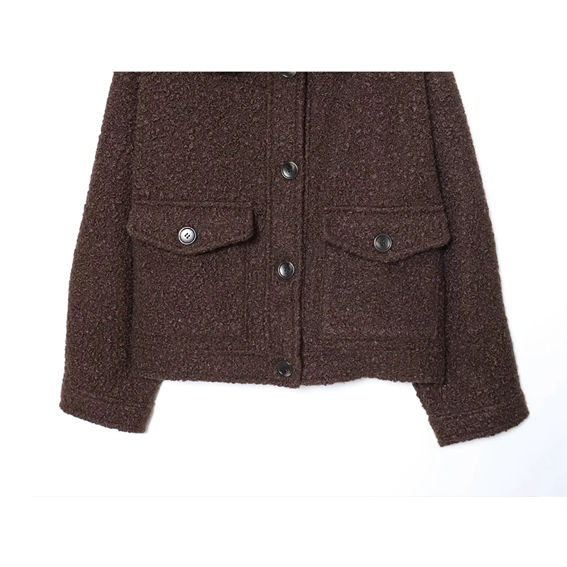 Women Faux Fur Lapel Jacket 2025 Autumn Winter Women's Coat Long Sleeve Loose Female Streetwear Casual New Outerwear