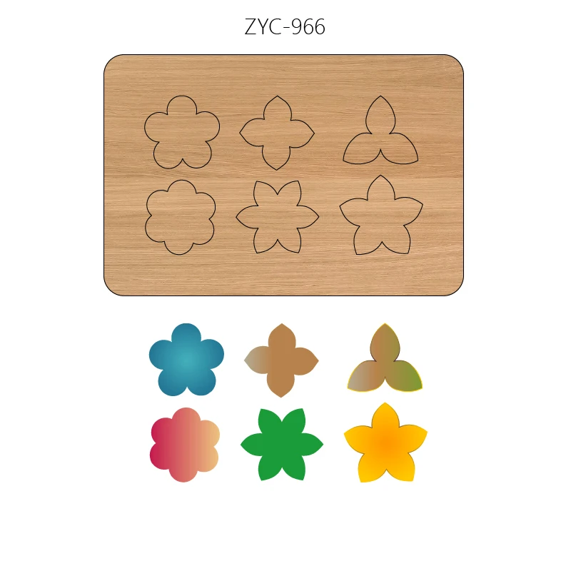 ZYC-966 flower wooden cutting mold suitable for die-cutting machines