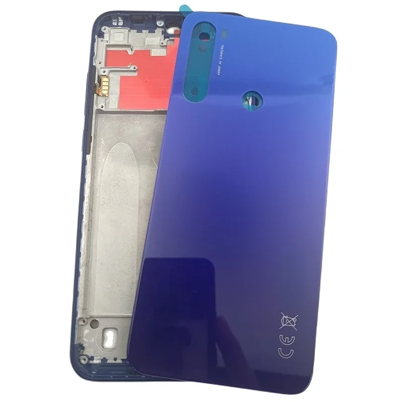 

Полный корпус для Xiaomi Redmi Note 8T средняя рамка + Стеклянная Крышка батарейного отсека Запасные части