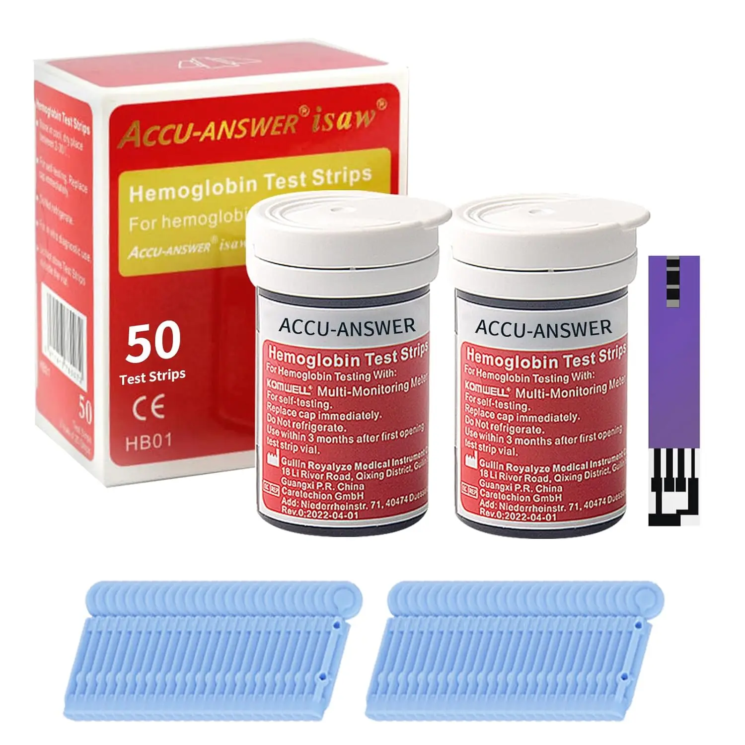 4 In 1 ACCU-Answer Meter Test strip Hemoglobin Total cholesterol Blood Sugar Test strip Replace the test strip not analyzer blood test strips