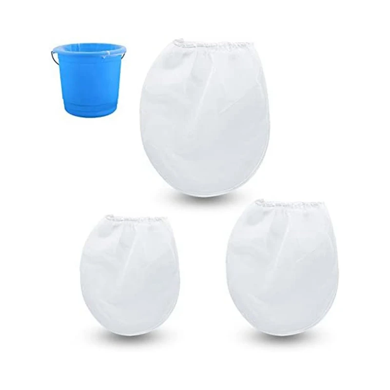 Elastic Top Paint Strainer Bags White Fine Mesh Bag For Hydroponics Painting Gardening