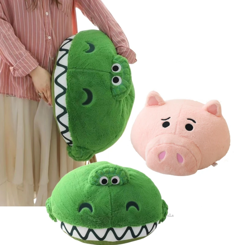 

Creative 36x60cm Stuffed Animal Head Giant Pink Big Pig Dinosaur Pillow Kawaii Round Cushion Decor Birthday Gift For Kid Decor
