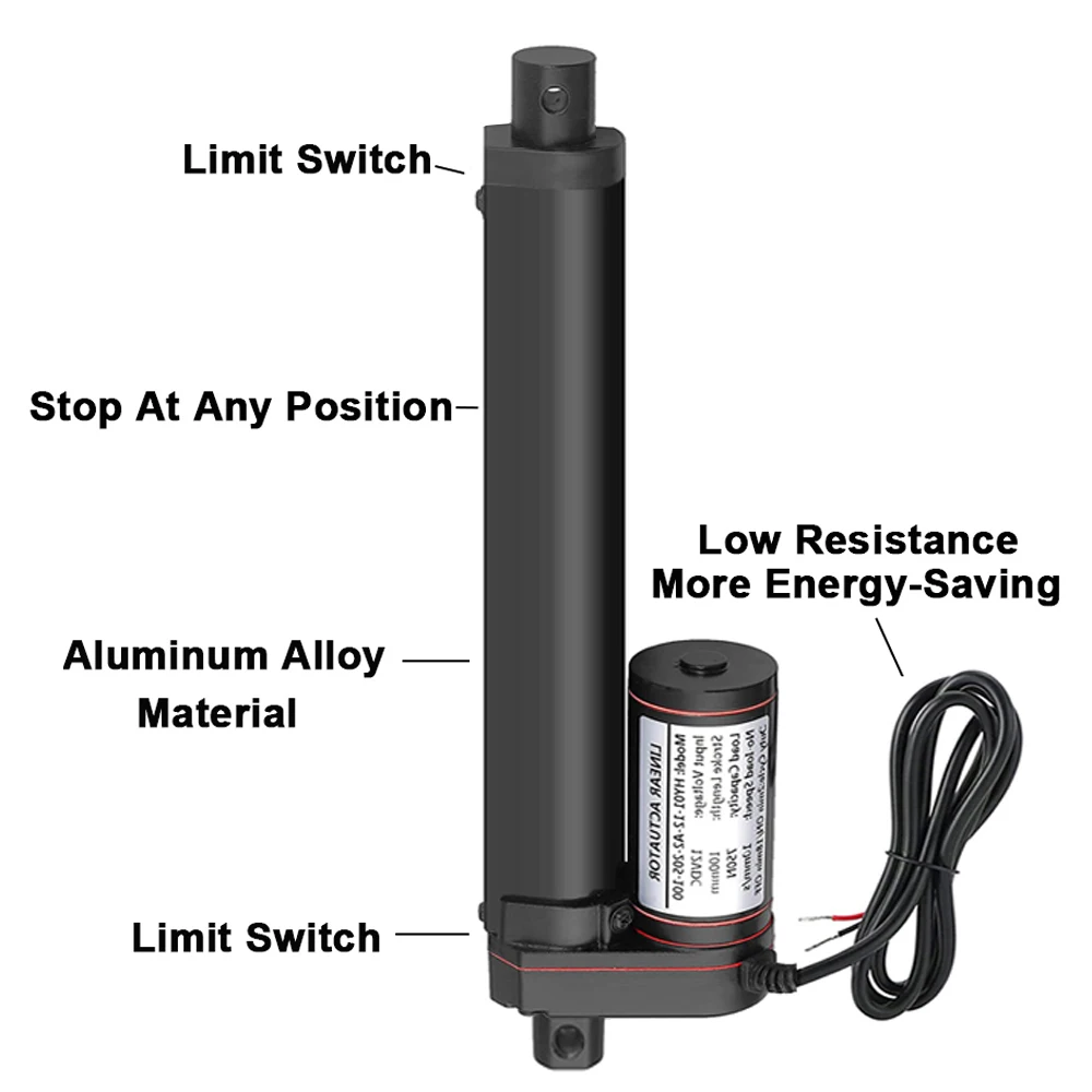 Dc12v Linear antrieb Linearmotor Metall getriebe Elektromotor für Liege Massage bett Solar Tracker Rasen traktor Schnee fräse