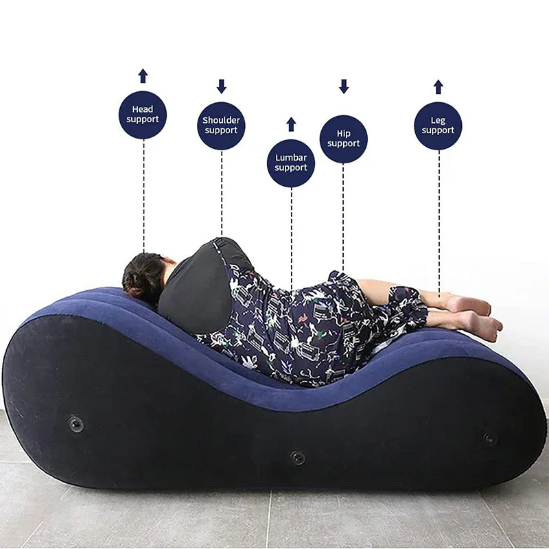 Inflatable Sex Sofa BDSM Chair Bed Furnitures Pillow Pad Adults Chaise Sexy Husband Wife BDSM Position Erotic Air Sofas Sextoys