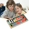 Two Person Battle Wooden Bounce Chess Table Bounce Children'S Gift Fun Parent-Child Interactive Game Christmas Present 5