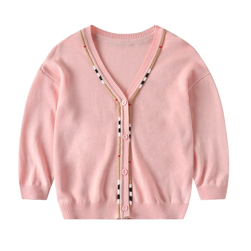 1-10세 여아 및 남아 여름 가디건 비스코스 얇은 브이넥 재킷  코트 1 2 3 4 5 6 7 8 9 10세 아동복 241440