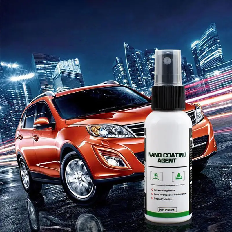 Car Paint Coating Spray Vehicle Hydrophobic Ceramic Coat Spray 50ml Hydrophobic Protection & High-Gloss Shine Sealant Paint Care