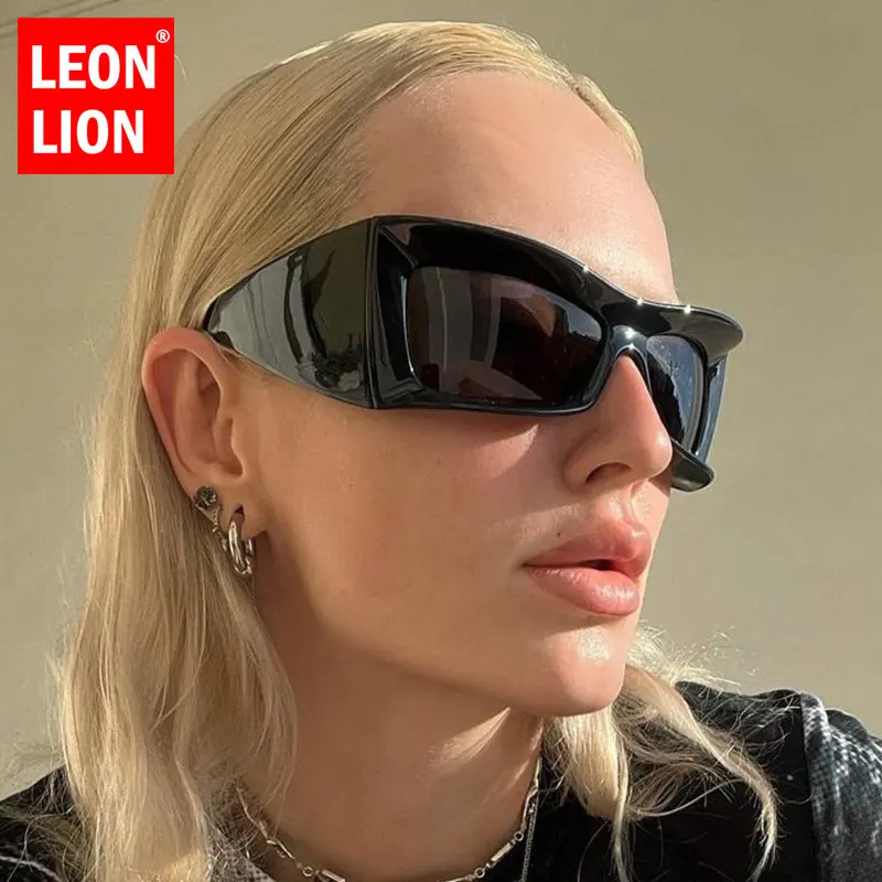 

LeonLion роскошные солнцезащитные очки, брендовые дизайнерские женские солнцезащитные очки, женские квадратные очки в большой оправе, в стиле панк, Oculos De Sol Feminino