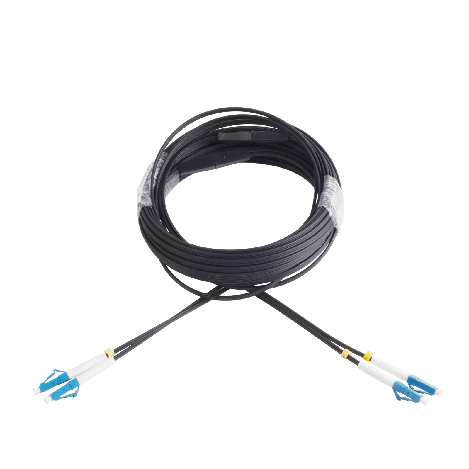 UPC 2 LC to 2 LC Fiber Optic Wire Single-mode 2-core Outdoor Extension Optical Cable Convert Patch Cord 10M/20M/30M/50M/80M/100M fiber optic cable
