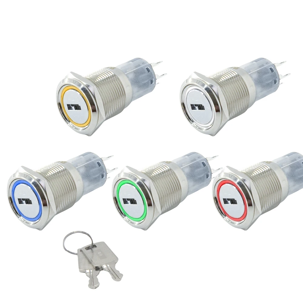 16mm-19mm-22mm-Metal-Knob-key-button-Switch-on-off-power-LED-light ...