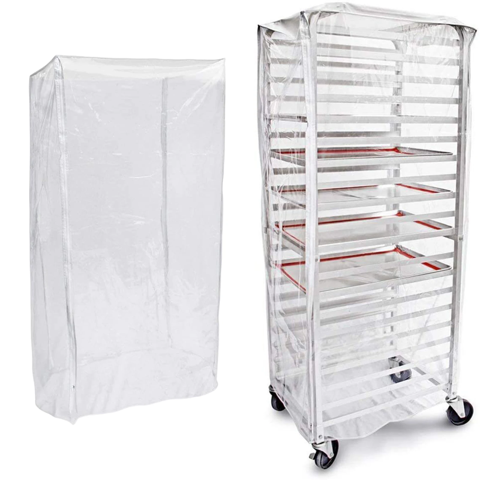 Sheet Pan Rack Cover Clear Bun Pan Rack Cover Waterproof Bread for Bun Home Kitchen Bakery Restaurant