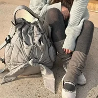 Women Bag Nylon High-Capacity Fashion Casual Backpack Bow Drawstring Shoulder Bag Handbag All-match - Image 4
