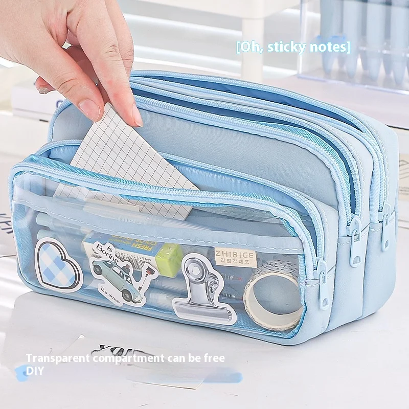 Exquisite Transparent Pencil Case Large Capacity