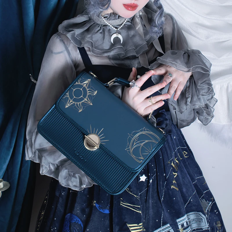 

Original Day and Night Series Everyday Versatile Fashion Itabag Elegant Retro Transparent Shoulder Messenger Bag Girls Handbag