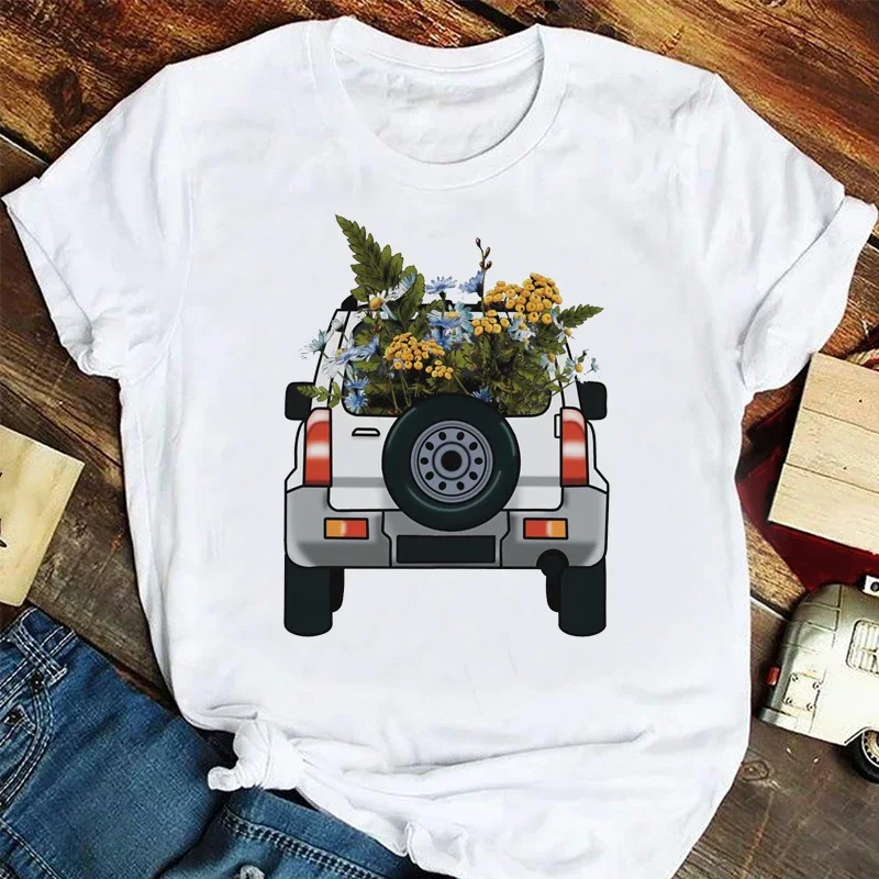 Happy Camper Shirt Casual Cartoon Graphic T-Shirt 5