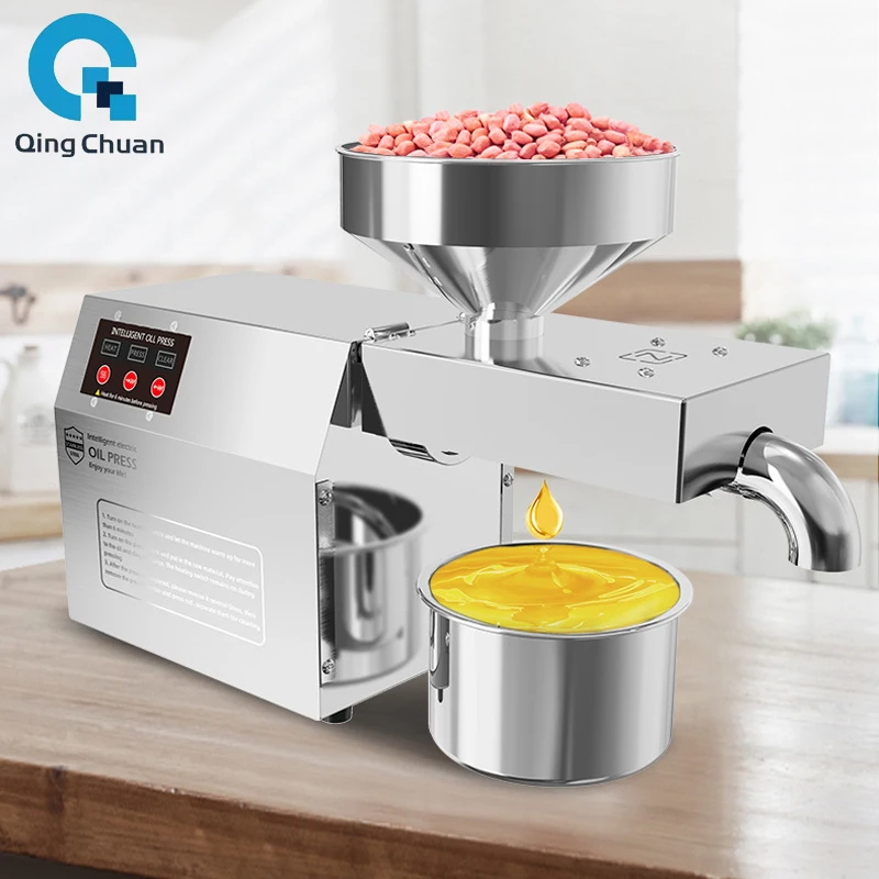 

Oil Press Machine 820W 3-5Kg Per Hours B01 Cold Hot Squeeze Peanut Flaxseed Linseed Sunflower Seeds Extraction