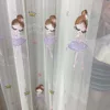 1 PC Small Fresh Window Screen Dancing Girl Embroidered Curtain Girl Bedroom Room Gauze Curtain Boutique Embroidery Modern 3
