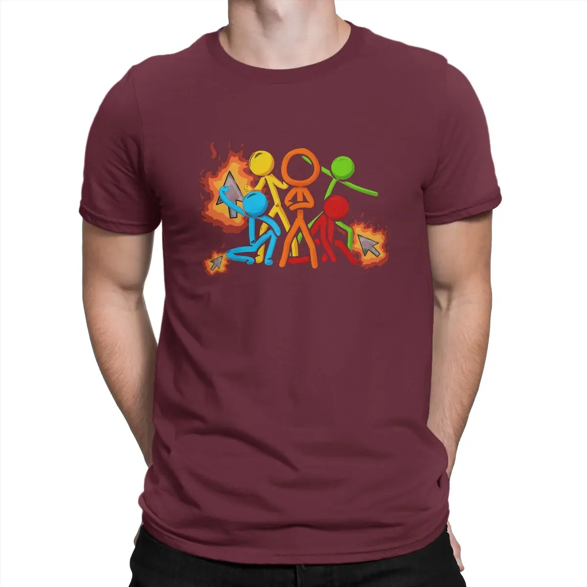 thumbnail image 1 of Camiseta única de Alan Becker con el pico del ratón de fuego, camiseta informal para hombre y mujer., 1 of 7