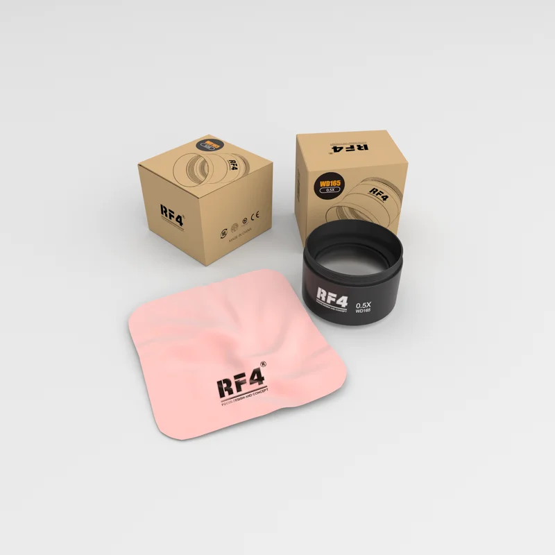 Microscope Objective Lens RF4 WD165 0.48X 0.5X 0.7X Auxiliary Microscope Objects Lens for Trinocular Stereo Zoom Barlow Camera Glass Lens