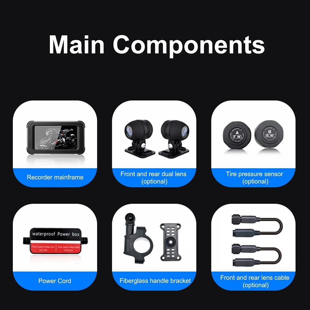 5 Inches Screen Carplays For Motorcycle Multi-Purpose Stable Motos Nav Tool Motos Supplies
