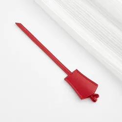 Genuine Vachetta Leather Bag Strap - Premium Replacement Accessory (Red Charm)