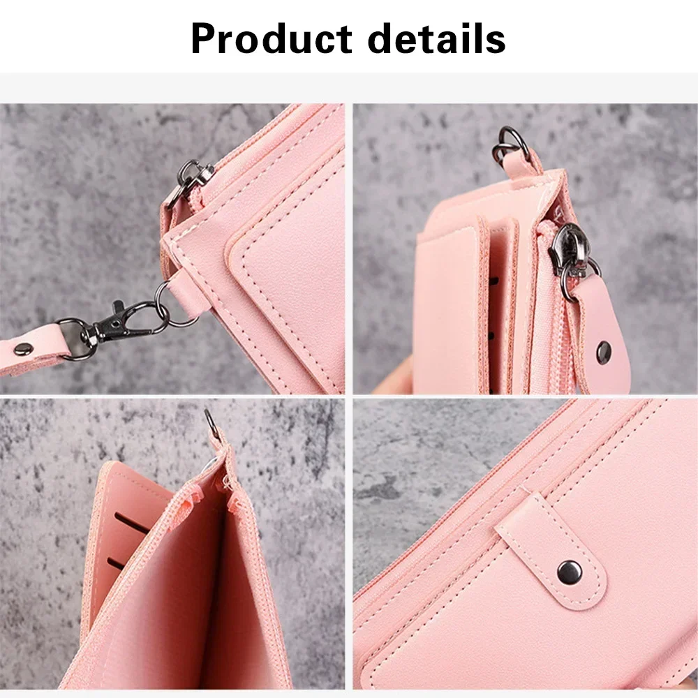 Women Wallet Fashion Zipper Wallets Womens Purses Handbags Leather Billfold Wallet Anti Thief Rfid Minimalist Wallet Rose Gold Pattern