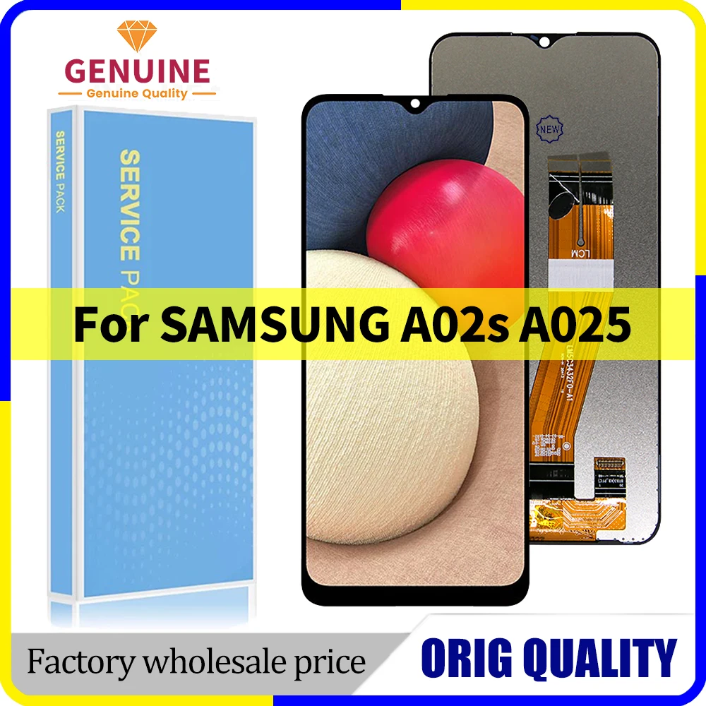 

100% Tested LCD with Touch Screen for Samsung A02s Display Digitizer Assembly with Frame for Galaxy SM-A025F A025G Replacement