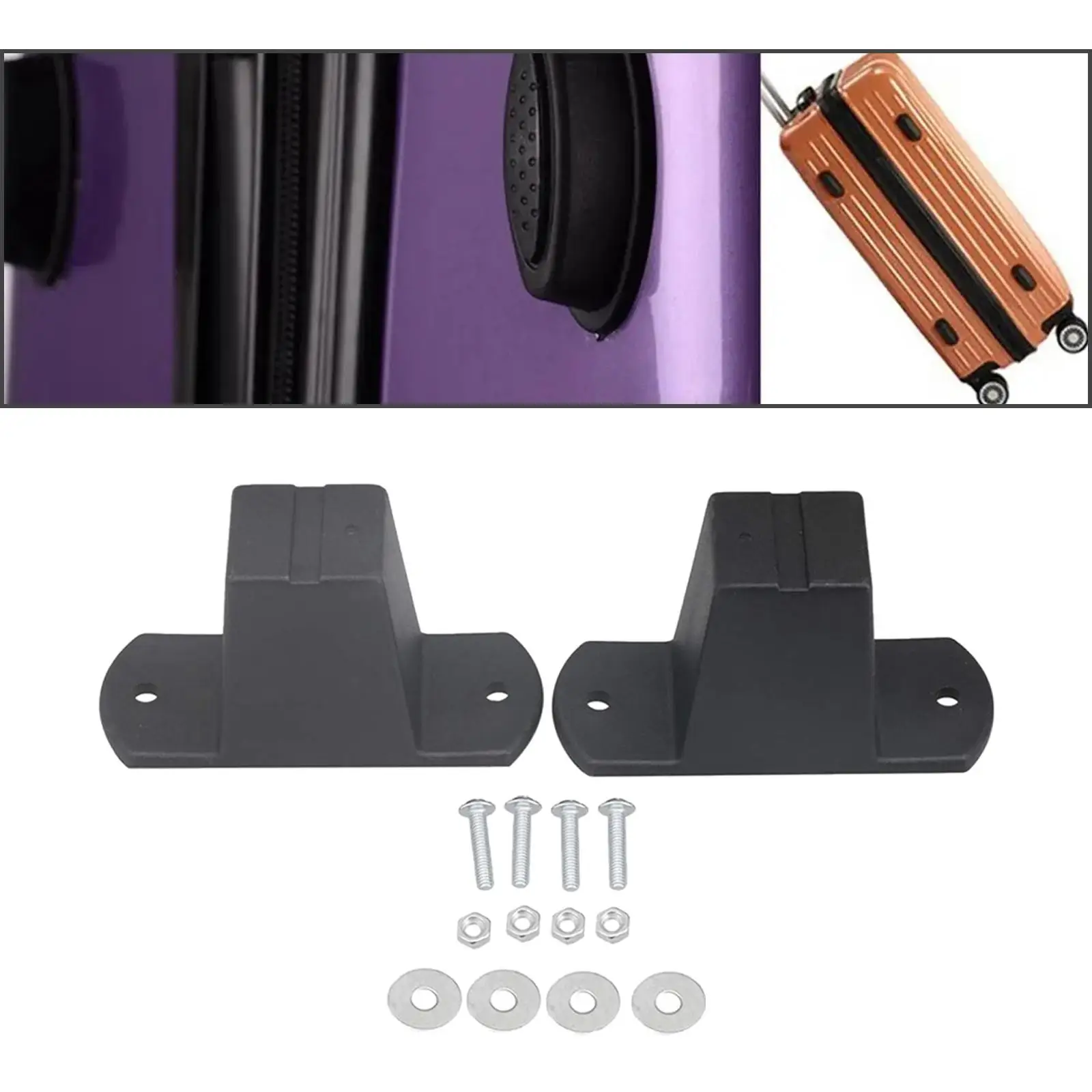 

Luggage Bottom Side Stand Feet Replacement Stud Foot Pad Black Feet Pads Durable Luggage Bottom Stud Stand for All Suitcase