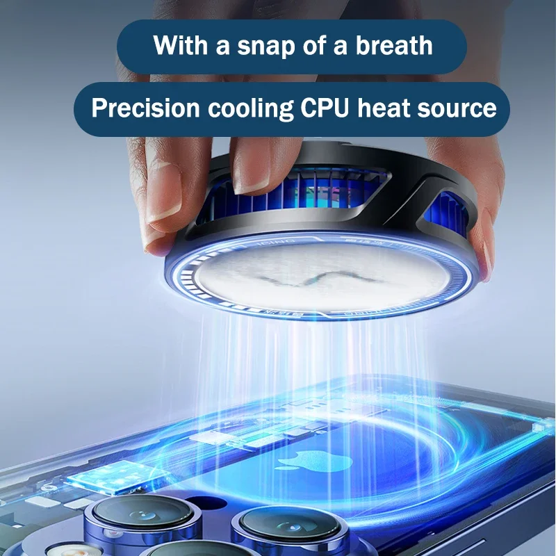SL25 Mobile Phone Semiconductor Fan Radiator Magnetic/Back-clip 2 IN 1 Heat Sink 15W Strong Cooling for IOS Android