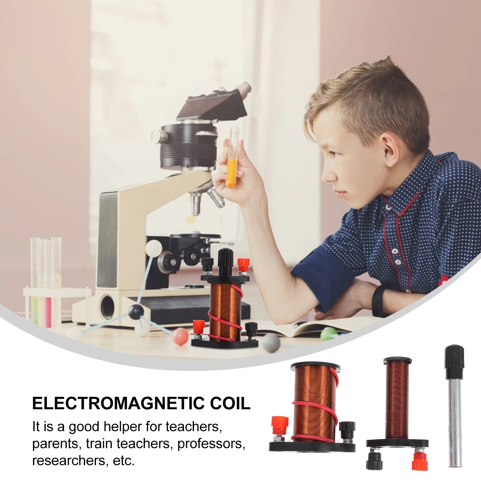Copper Electromagnetic Induction Coil Physics Teaching Tool Experimental School Equipment Educational Instruments Students