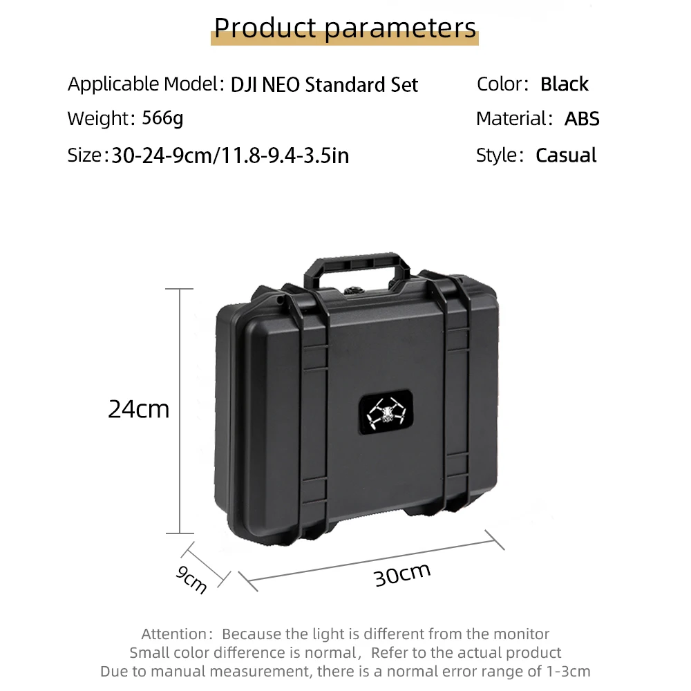 Explosion-Proof Box for DJI NEO Storage Bag with Non-Slip Handle Travel Portable Handbag EVA Hard Shell Bag Drone Accessories