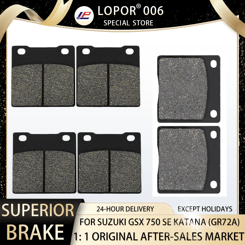 

LOPOR Motorcycle Brake Pads Front&Rear For SUZUKI GSX 750 SE Katana (GR72A) 1985