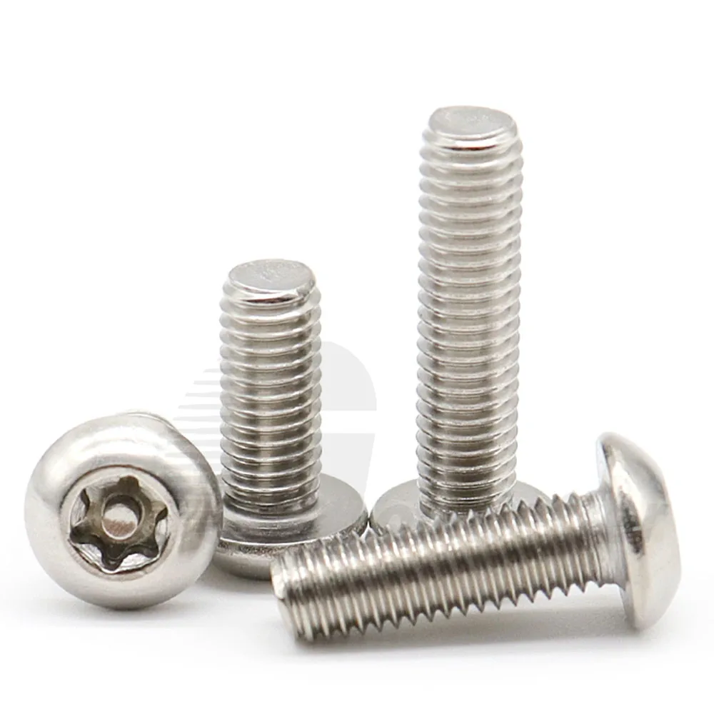 

Six-Lobe With Column Machine Screw M3 M4 M5 M6 M8 M10 304 Stainless Steel Six-Lobe Round Pan Head Bolt Screw Length=4-80mm