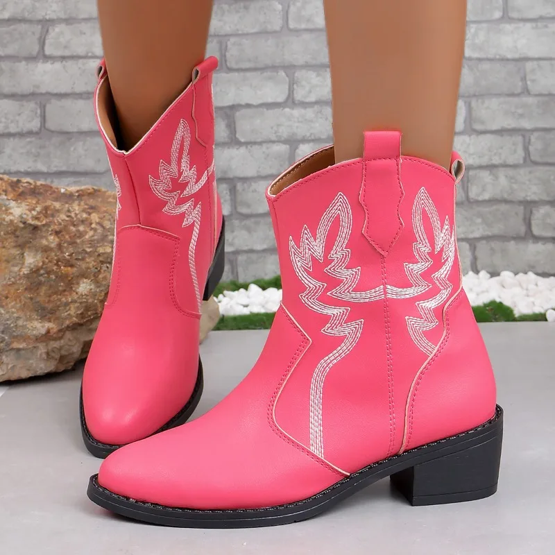 

Женские ботинки на низком каблуке, с острым носком, большие размеры