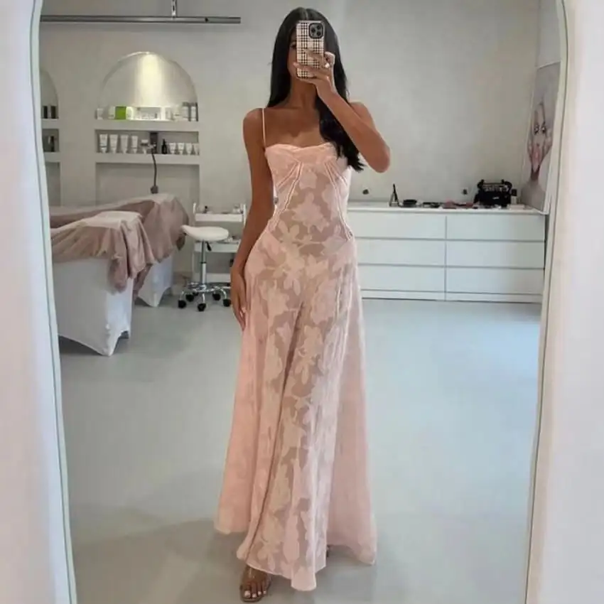 slim fit dress slacks Calabria Maxi Halter Dress main image 0