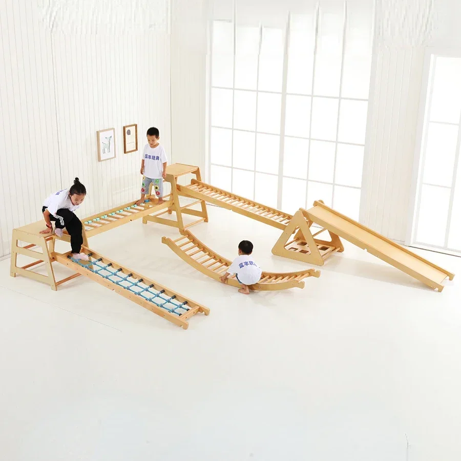 

Children's Early Education Indoor Wooden Sensory Diversity Balance Training Equipment