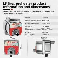 Chauffage de moteur de voiture diesel, préchauffeur antigel, liquide de refroidissement de camion, chauffage de stationnement, accessoires de chauffage de voiture, 3000W, 220V 6