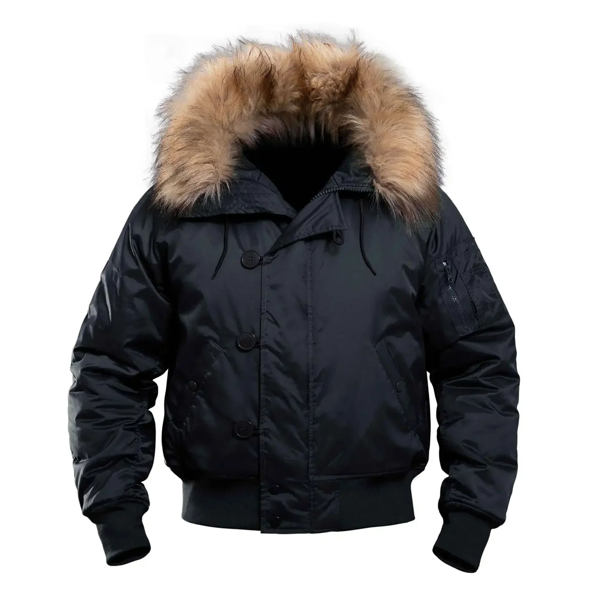Winter Jacket Mens Military Fleece Warm Jackets Male Fur Collar Coats Army Tactical Jacket main image 0