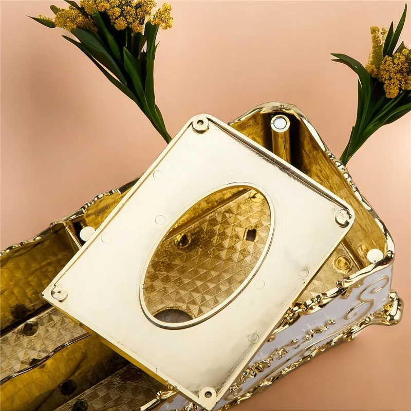 1Pcs Victorian Decor Facial Tissue Box Holder Cover Bathroom Office, Silver Plastic Tissue Holder 6