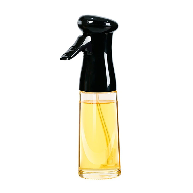 1 Pcs 200ml Empty White/Black Refillable Spray Oil Glass Bottle Sprayer for Cook in Outdoor Barbecue Spray Bottle Vinegar Sauce